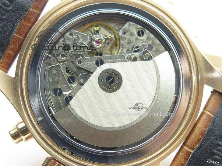 MIROTIME 0131 Youthful Pilot Chrono RG 3878 Gray Dial on Light Brown Leather Strap A 7394